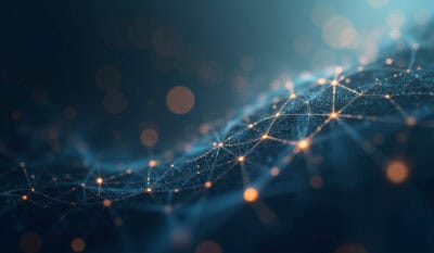 Abstracte verbeelding van Human Design definitie en onderlinge verbinding in de chart