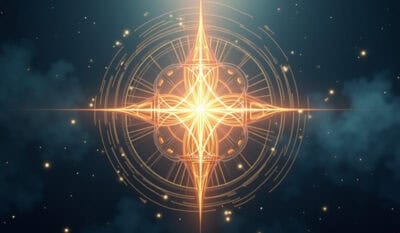 Abstracte visualisatie van Incarnatiekruis namen Human Design en Incarnation Cross names