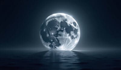 Sfeervolle abstracte verbeelding van Maancyclus volgen Human Design en Wait a Lunar Cycle
